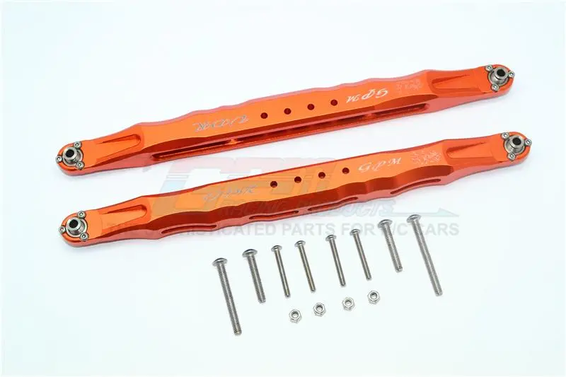 Traxxas Unlimited Desert Racer 4X4 (#85076-4) Aluminum Rear Lower Trailing Arms - 1Pr Set Orange 1