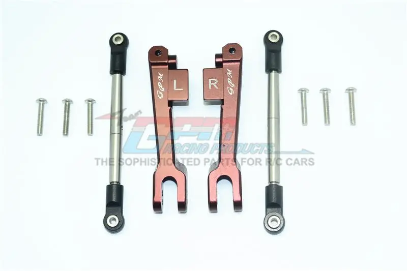 Traxxas Unlimited Desert Racer 4X4 (#85076-4) Aluminum Rear Sway Bar & Stainless Steel Linkage - 4Pc Set Brown 1