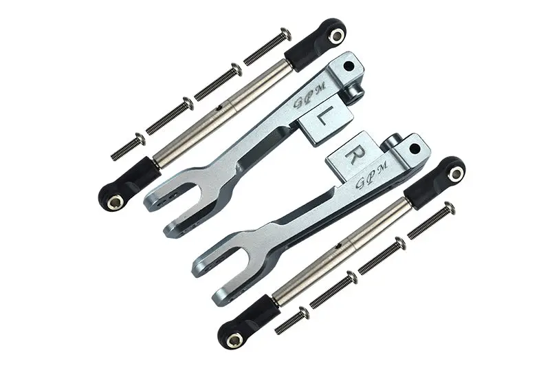 Traxxas Unlimited Desert Racer 4X4 (#85076-4) Aluminum Rear Sway Bar & Stainless Steel Linkage - 4Pc Set Gray Silver 1