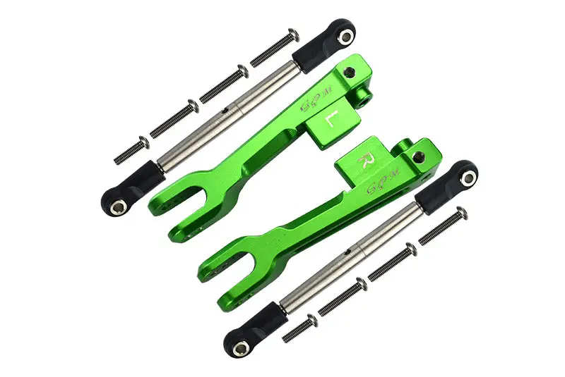 Traxxas Unlimited Desert Racer 4X4 (#85076-4) Aluminum Rear Sway Bar & Stainless Steel Linkage - 4Pc Set Green 1