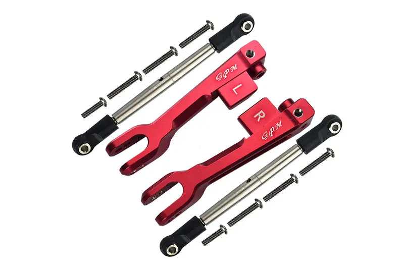 Traxxas Unlimited Desert Racer 4X4 (#85076-4) Aluminum Rear Sway Bar & Stainless Steel Linkage - 4Pc Set Red 1