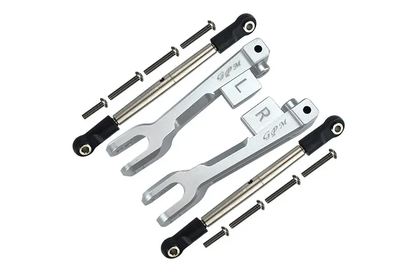 Traxxas Unlimited Desert Racer 4X4 (#85076-4) Aluminum Rear Sway Bar & Stainless Steel Linkage - 4Pc Set Silver 1