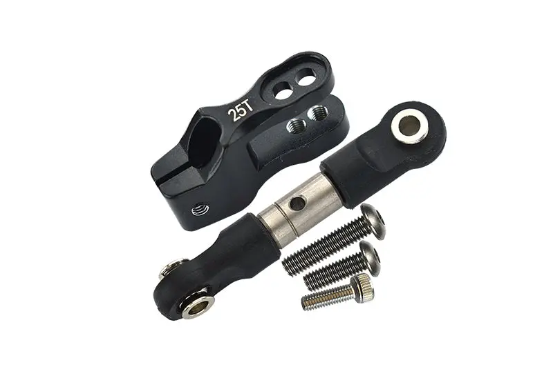Traxxas Unlimited Desert Racer 4X4 (#85076-4) Aluminum Servo Horn With Sst Adjustable Tie Rods - 5Pc Set Black 1