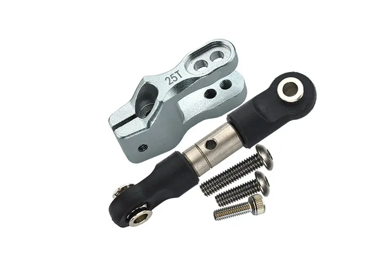 Traxxas Unlimited Desert Racer 4X4 (#85076-4) Aluminum Servo Horn With Sst Adjustable Tie Rods - 5Pc Set Silver 1