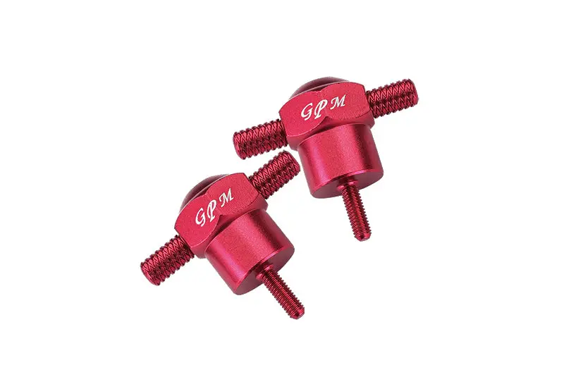 Traxxas Unlimited Desert Racer 4X4 (#85076-4) Aluminum Spare Tire Locking - 2Pc Set Red 1