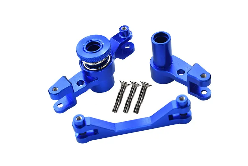 Traxxas Unlimited Desert Racer 4X4 (#85076-4) Aluminum Steering Assembly - 1 Set Blue 1