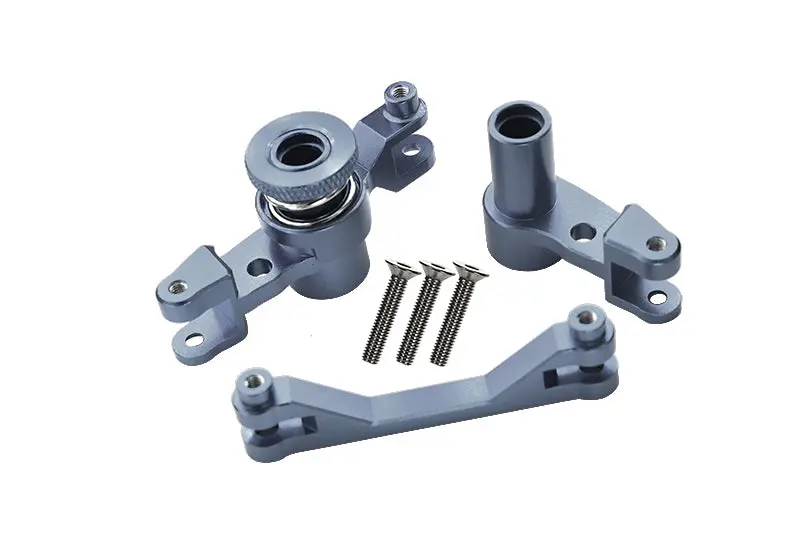 Traxxas Unlimited Desert Racer 4X4 (#85076-4) Aluminum Steering Assembly - 1 Set Gray Silver 1