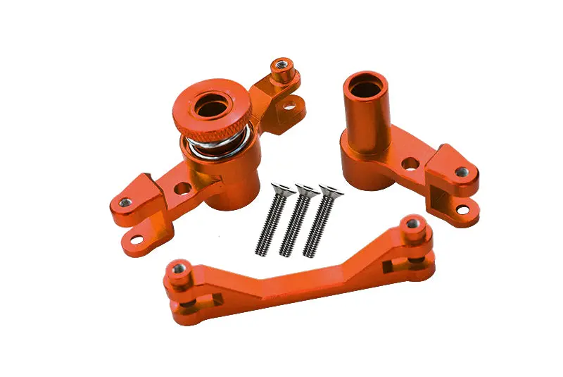 Traxxas Unlimited Desert Racer 4X4 (#85076-4) Aluminum Steering Assembly - 1 Set Orange 1
