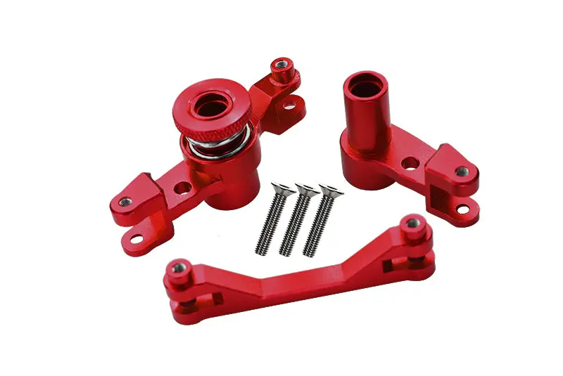 Traxxas Unlimited Desert Racer 4X4 (#85076-4) Aluminum Steering Assembly - 1 Set Red 1