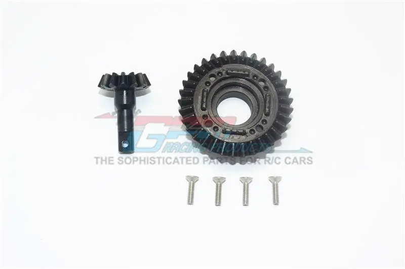Traxxas Unlimited Desert Racer 4X4 (#85076-4) Harden Steel #45 Front Differential Ring Gear & Pinion Gear - 6Pc Set Black 1