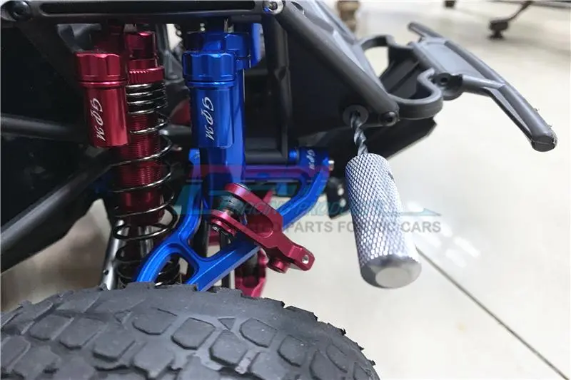 Traxxas Unlimited Desert Racer 4X4 (#85076-4) Spring Steel Front + Rear Sway Bar & Aluminum Sway Bar Arm & Stainless Steel Linkage - 23Pc Set Black 2