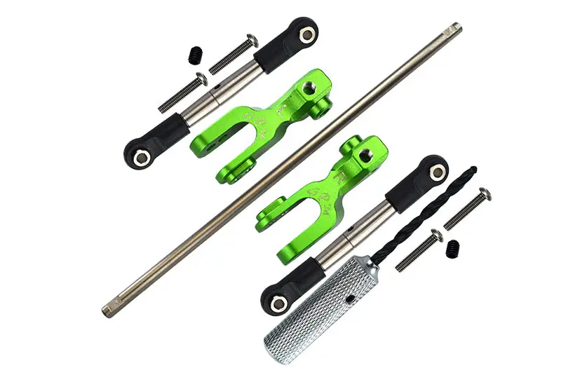 Traxxas Unlimited Desert Racer 4X4 (#85076-4) Spring Steel Front Sway Bar & Aluminum Sway Bar Arm & Stainless Steel Linkage - 12Pc Set Green 1