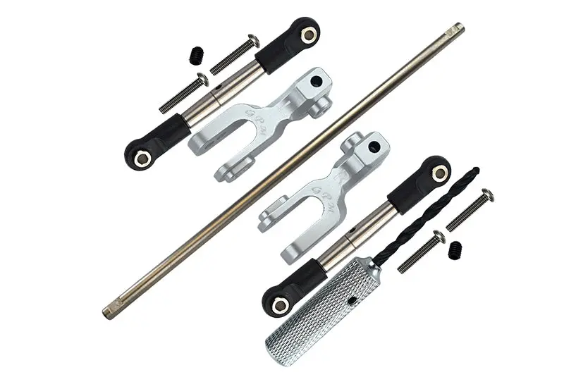 Traxxas Unlimited Desert Racer 4X4 (#85076-4) Spring Steel Front Sway Bar & Aluminum Sway Bar Arm & Stainless Steel Linkage - 12Pc Set Silver 1