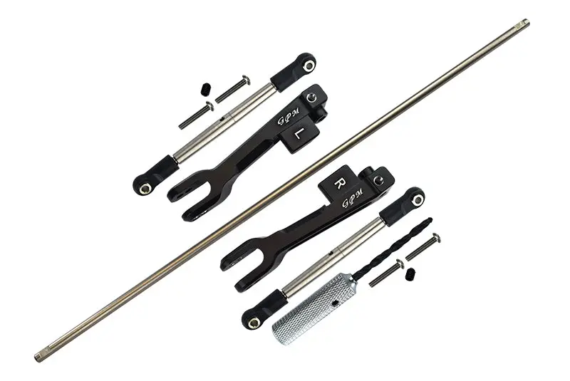 Traxxas Unlimited Desert Racer 4X4 (#85076-4) Spring Steel Rear Sway Bar & Aluminum Sway Bar Arm & Stainless Steel Linkage - 12Pc Set Black 1