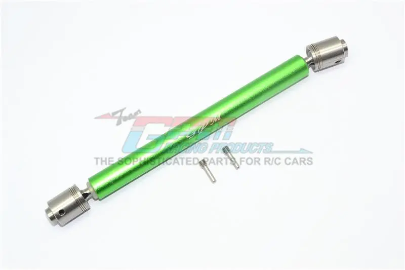 Traxxas Unlimited Desert Racer 4X4 (#85076-4) Stainless Steel #304 + Aluminum Rear Drive Shaft - 1Pc Set Green 1