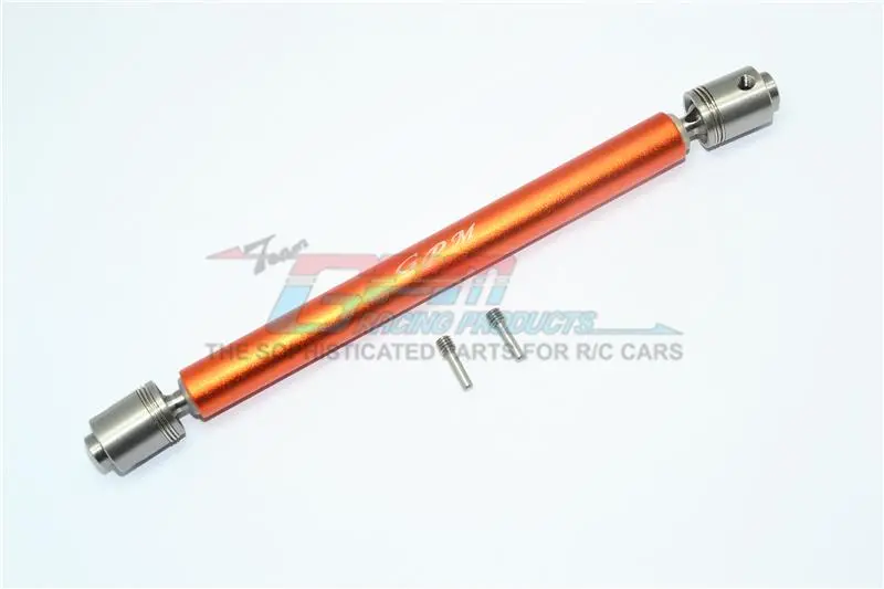 Traxxas Unlimited Desert Racer 4X4 (#85076-4) Stainless Steel #304 + Aluminum Rear Drive Shaft - 1Pc Set Orange 1