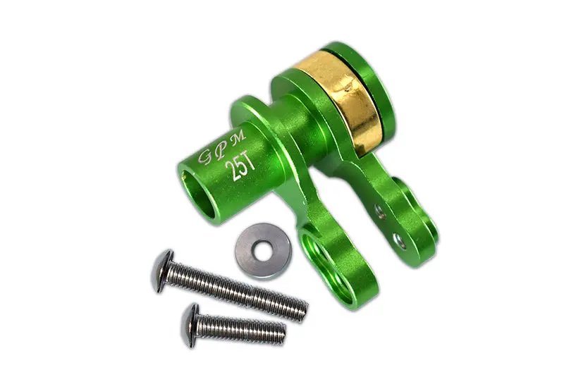 Traxxas X-Maxx 4X4 Aluminum 25T Servo Horn With Built-In Spring - 1 Set Green 1