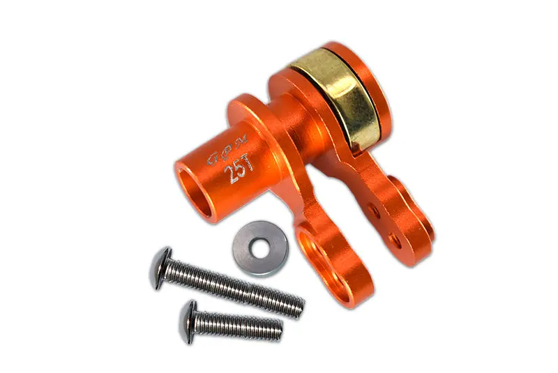 Traxxas X-Maxx 4X4 Aluminum 25T Servo Horn With Built-In Spring - 1 Set Orange 1