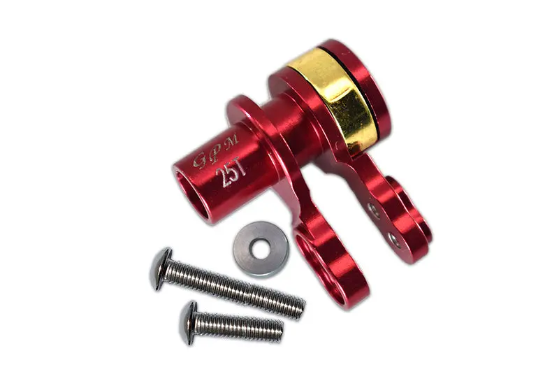 Traxxas X-Maxx 4X4 Aluminum 25T Servo Horn With Built-In Spring - 1 Set Red 1