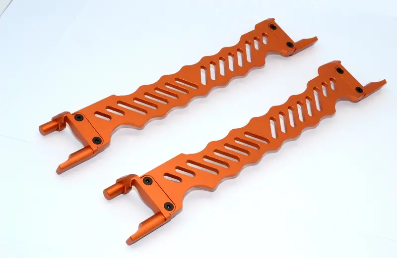 Traxxas X-Maxx 4X4 Aluminum Battery Holder - 1Pr Set Orange 1