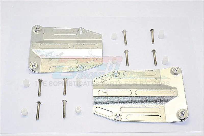 Traxxas X-Maxx 4X4 Aluminum Centre Skid Plate - 2Pcs Set Silver 1