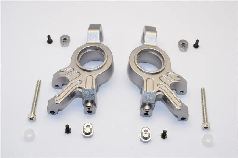 Traxxas X-Maxx 4X4 Aluminum Front Knuckle Arms - 1Pr Gray Silver 1