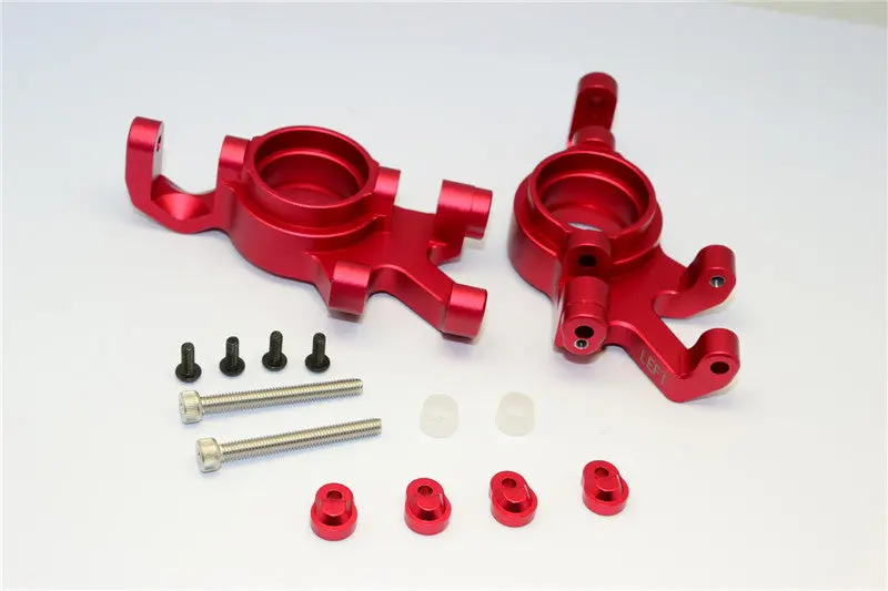 Traxxas X-Maxx 4X4 Aluminum Front Knuckle Arms - 1Pr Red 1