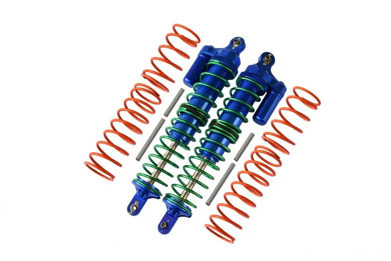 Traxxas X-Maxx 4X4 Aluminum Front/Rear Adjustable Spring Shocks - 1Pr Blue 1
