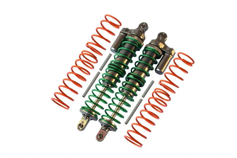 Traxxas X-Maxx 4X4 Aluminum Front/Rear Adjustable Spring Shocks - 1Pr Gray Silver 1