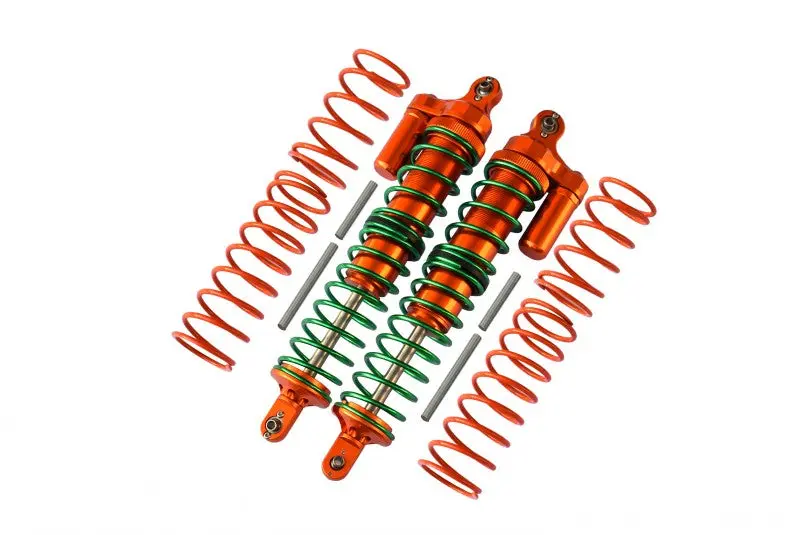 Traxxas X-Maxx 4X4 Aluminum Front/Rear Adjustable Spring Shocks - 1Pr Orange 1