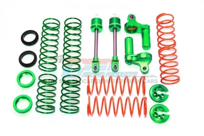 Traxxas X-Maxx 4X4 Aluminum Front/Rear L-Shape Damper Components - 1 Set Green 1