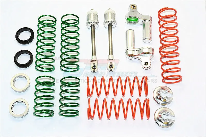 Traxxas X-Maxx 4X4 Aluminum Front/Rear L-Shape Damper Components - 1 Set Silver 1