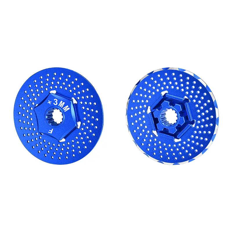 Traxxas X-Maxx 4X4 Aluminum Front Wheel Hex Claw +3Mm With Brake Disk - 2Pcs Blue 1