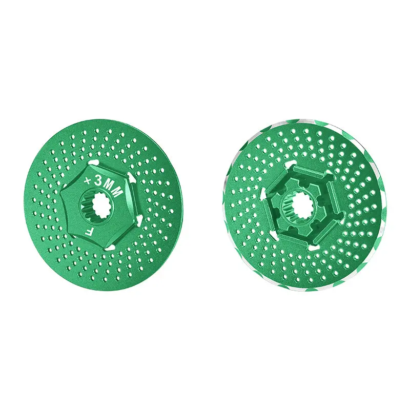 Traxxas X-Maxx 4X4 Aluminum Front Wheel Hex Claw +3Mm With Brake Disk - 2Pcs Green 1