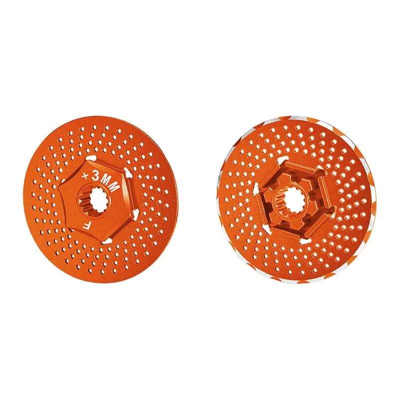 Traxxas X-Maxx 4X4 Aluminum Front Wheel Hex Claw +3Mm With Brake Disk - 2Pcs Orange 1