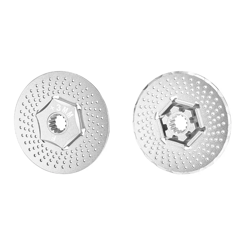 Traxxas X-Maxx 4X4 Aluminum Front Wheel Hex Claw +3Mm With Brake Disk - 2Pcs Silver 1