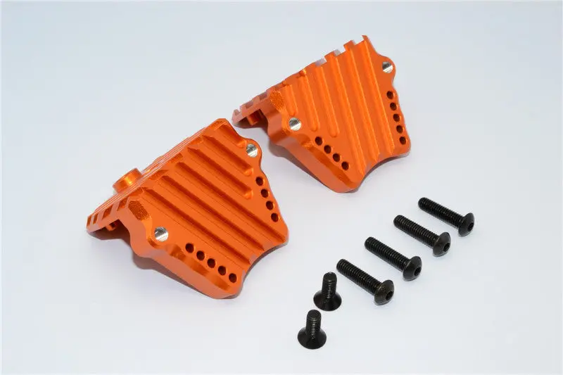 Traxxas X-Maxx 4X4 Aluminum Motor Heatsink Mount - 1 Set Orange 1