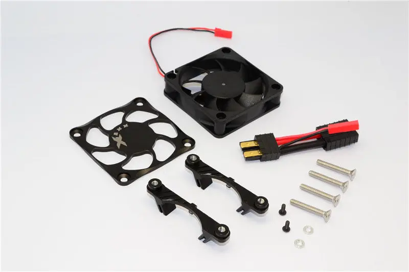 Traxxas X-Maxx 4X4 Aluminum Motor Heatsink With Cooling Fan - 1 Set Black 1
