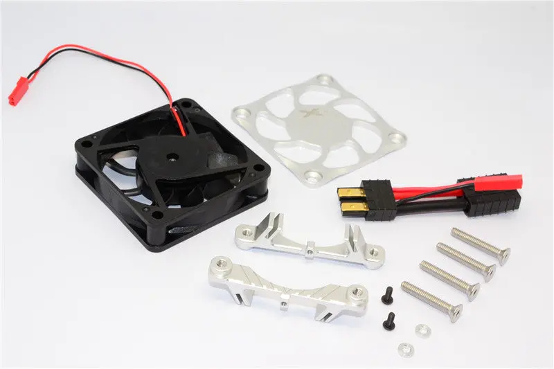 Traxxas X-Maxx 4X4 Aluminum Motor Heatsink With Cooling Fan - 1 Set Silver 1