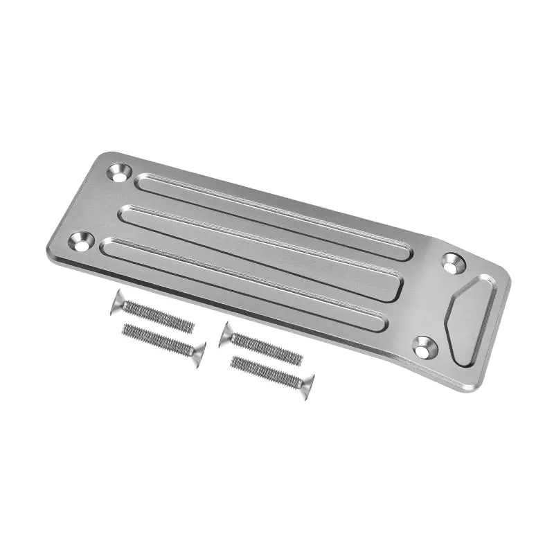 Traxxas X-Maxx 4X4 Aluminum Rear Skid Plate - 1Pc Set Gray Silver 1
