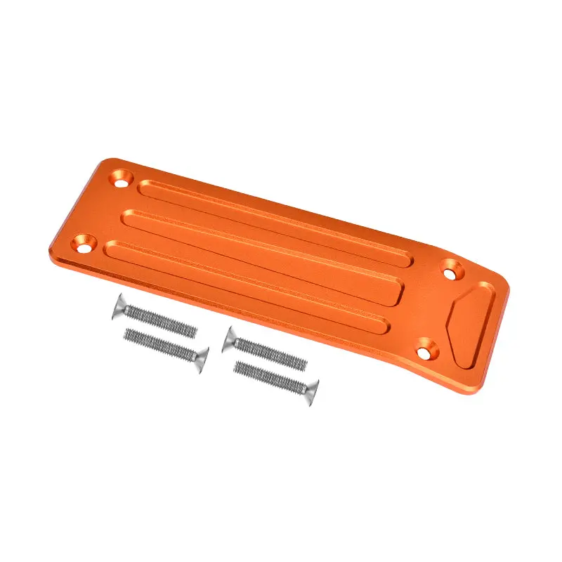 Traxxas X-Maxx 4X4 Aluminum Rear Skid Plate - 1Pc Set Orange 1
