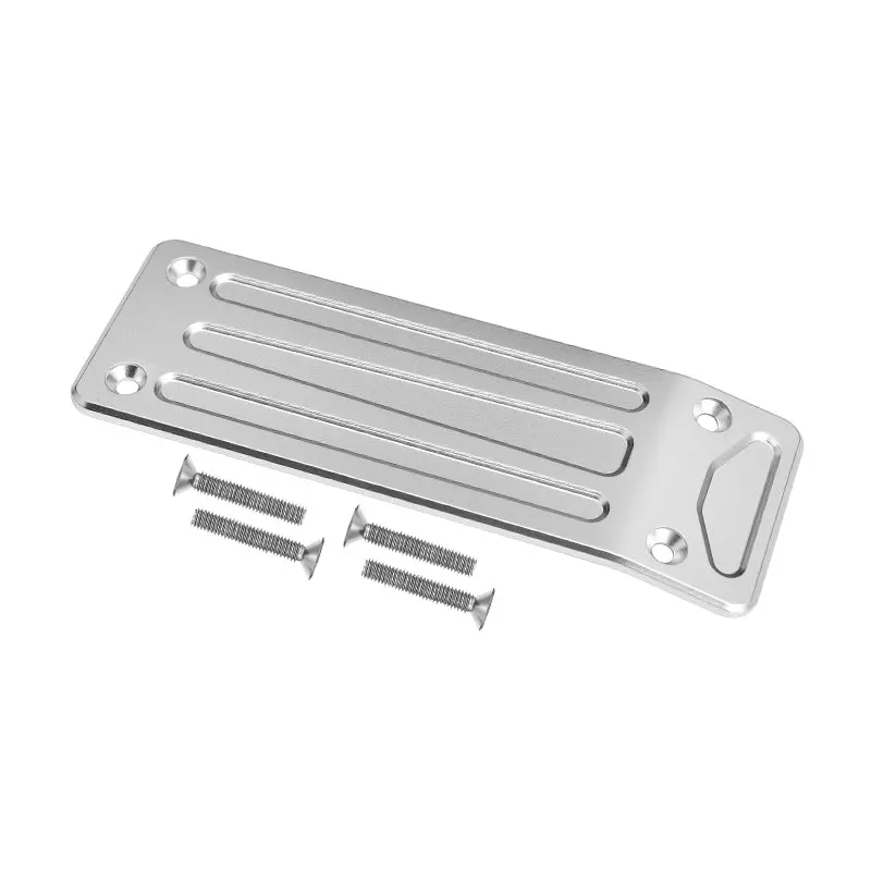 Traxxas X-Maxx 4X4 Aluminum Rear Skid Plate - 1Pc Set Silver 1