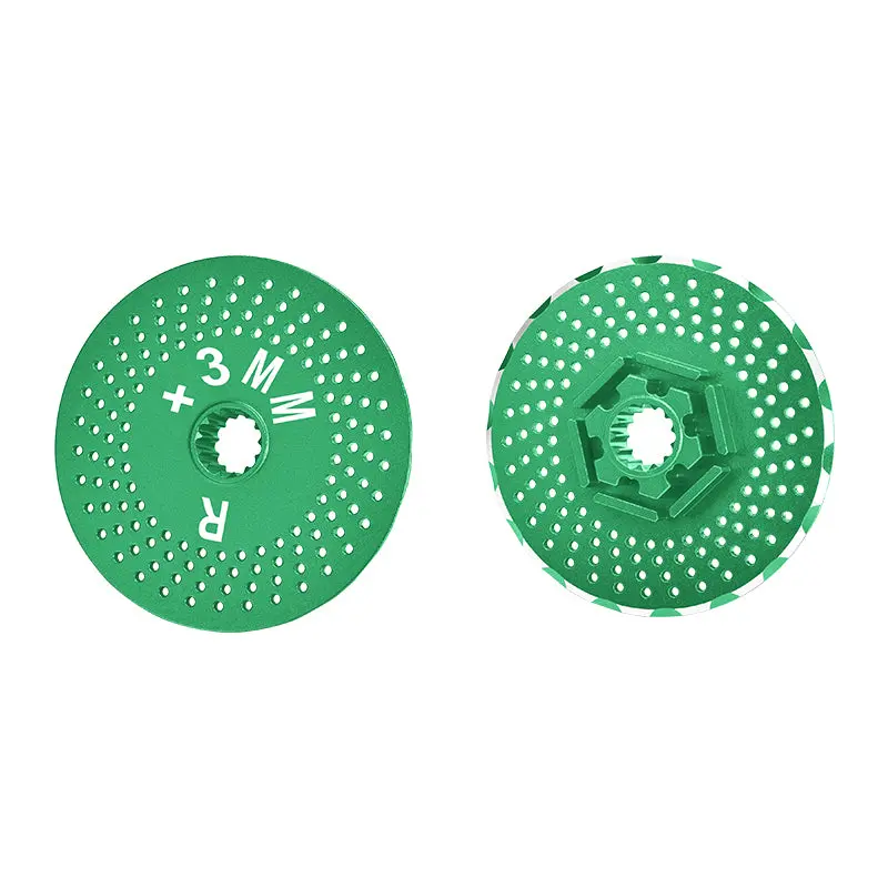 Traxxas X-Maxx 4X4 Aluminum Rear Wheel Hex Claw +3Mm With Brake Disk - 2Pcs Green 1
