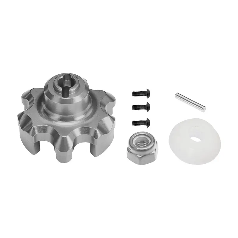 Traxxas X-Maxx 4X4 Aluminum Spur Gear Adapter - 1Pc Set Gray Silver 1