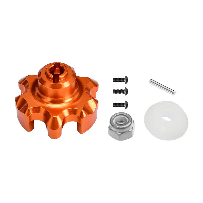 Traxxas X-Maxx 4X4 Aluminum Spur Gear Adapter - 1Pc Set Orange 1