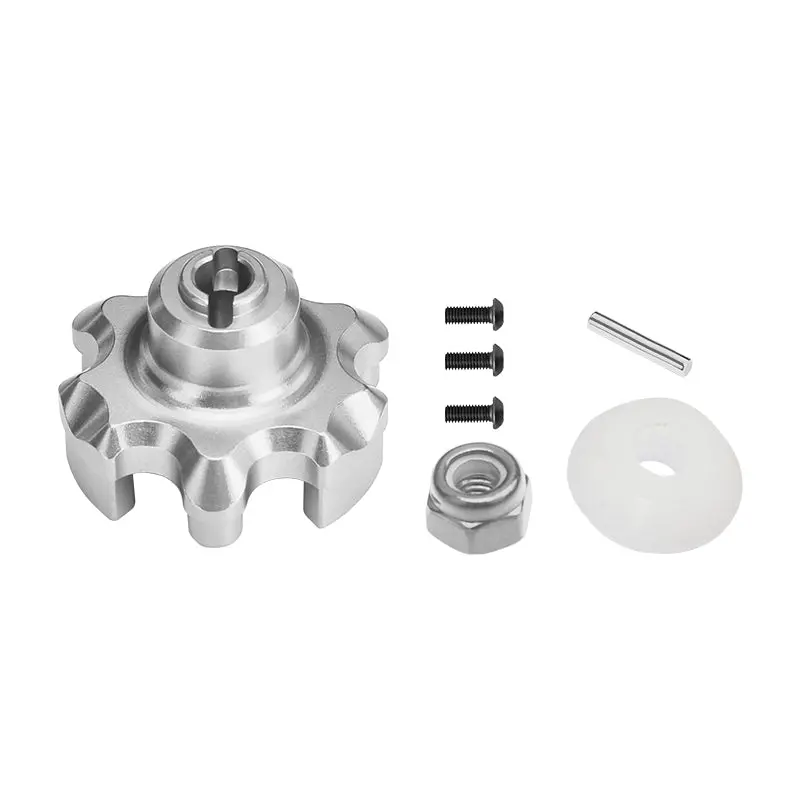 Traxxas X-Maxx 4X4 Aluminum Spur Gear Adapter - 1Pc Set Silver 1