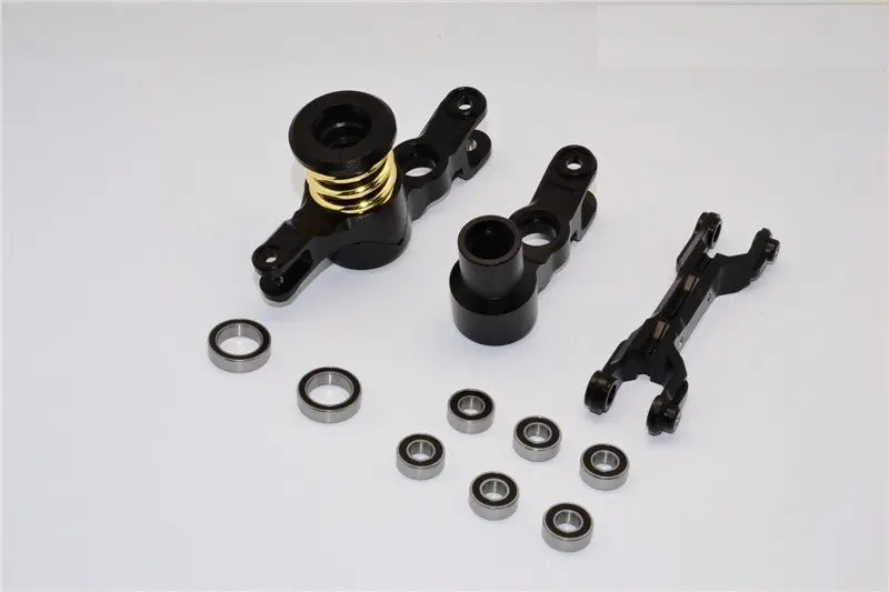 Traxxas X-Maxx 4X4 Aluminum Steering Assembly - 1 Set Black 1