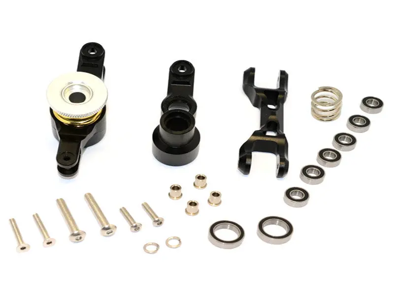 Traxxas X-Maxx 4X4 Aluminum Steering Assembly - 1 Set Black 1