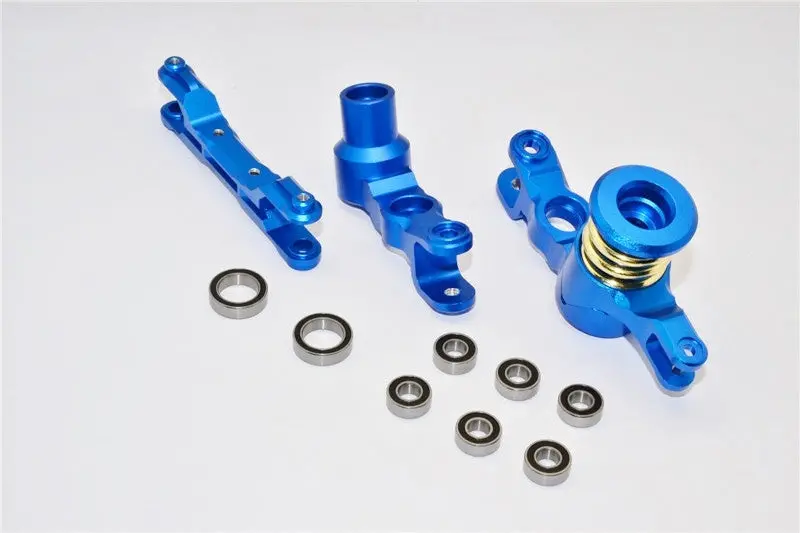 Traxxas X-Maxx 4X4 Aluminum Steering Assembly - 1 Set Blue 1