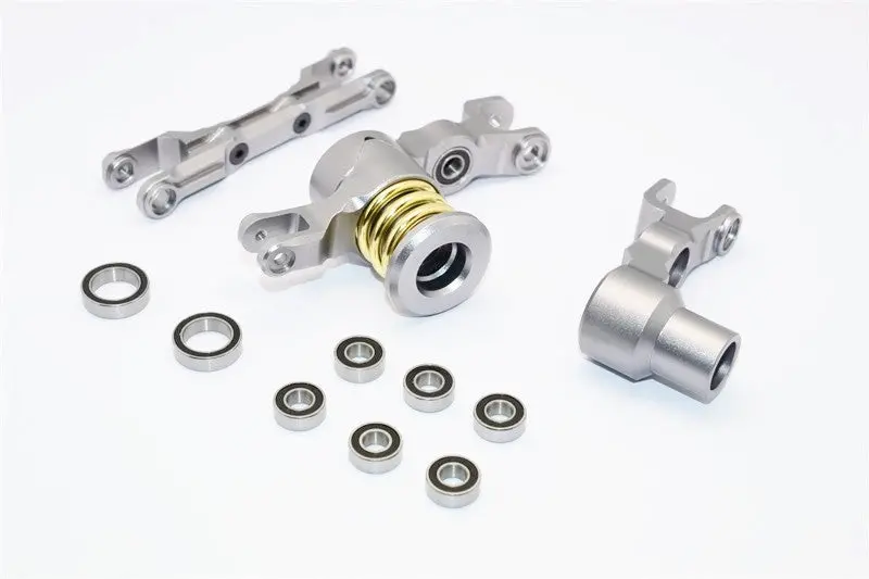 Traxxas X-Maxx 4X4 Aluminum Steering Assembly - 1 Set Gray Silver 1